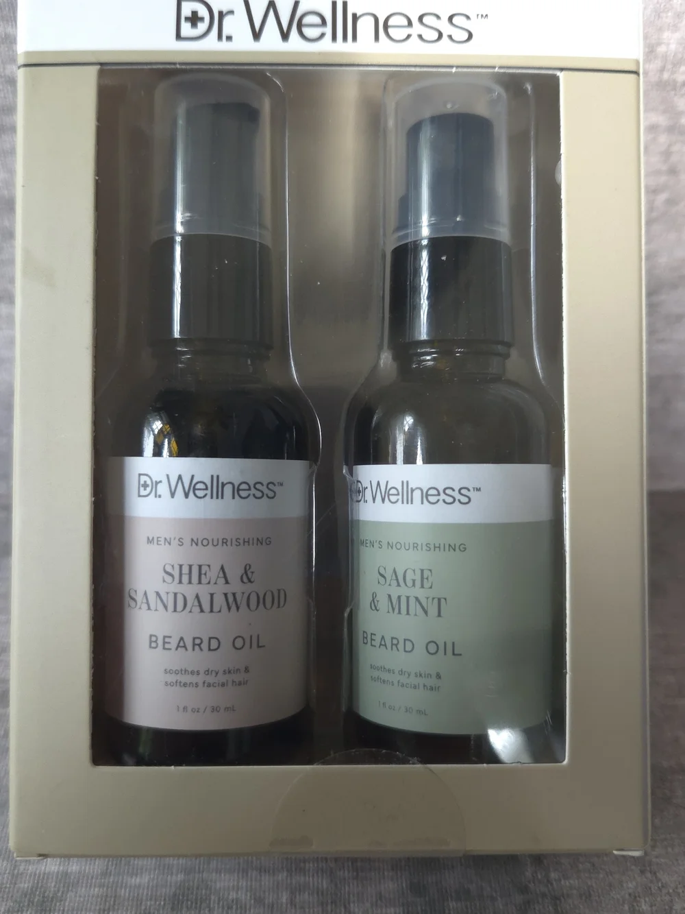 Men's Beard Oil Duo - Shea & Sandalwood + Sage & Mint (Brown)